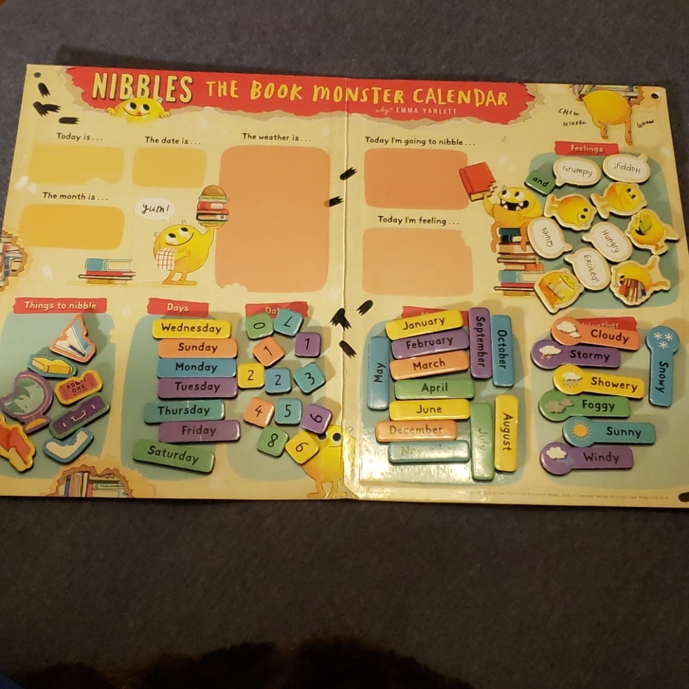 Nibbles The Book Monster Magnetic Calendar